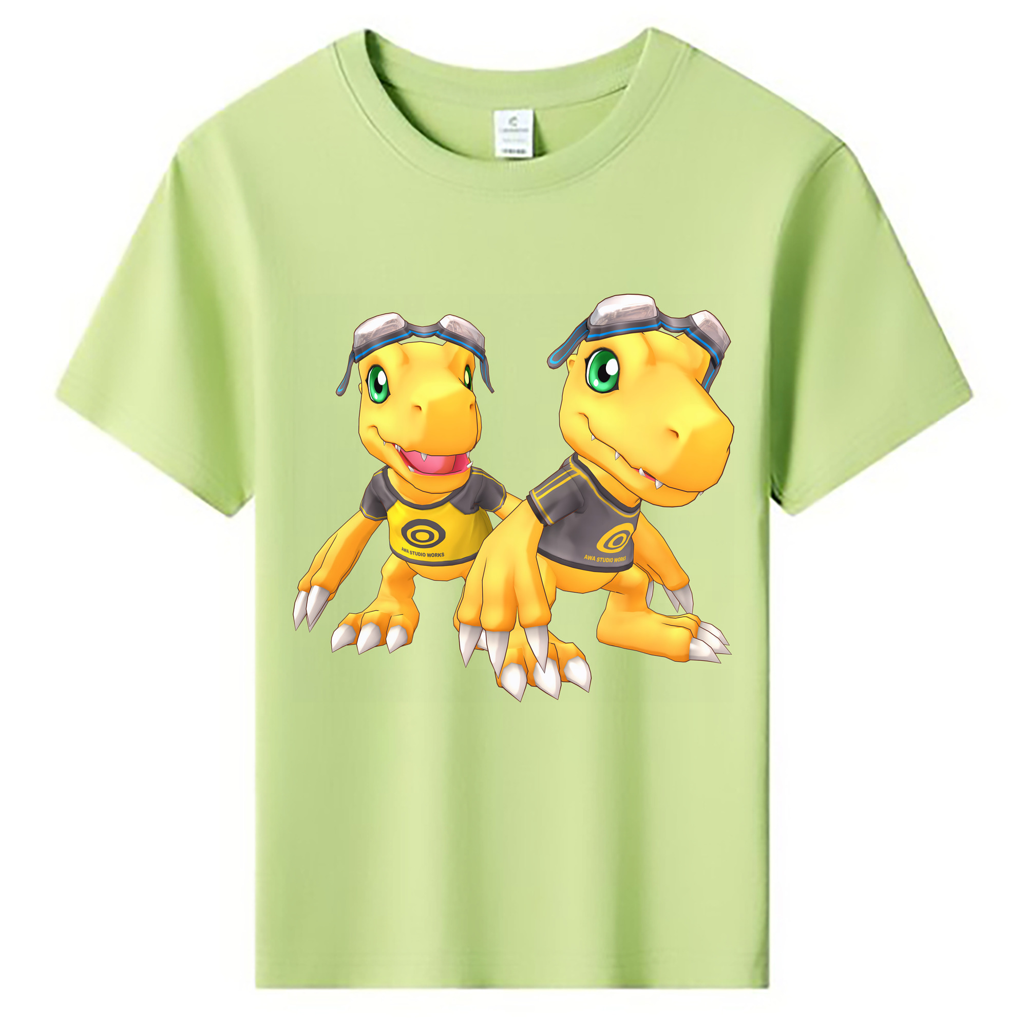 （画像用） Digimon デジタルモンスター/デジモン 綿100％キッズTシャツ（フロントプリント）